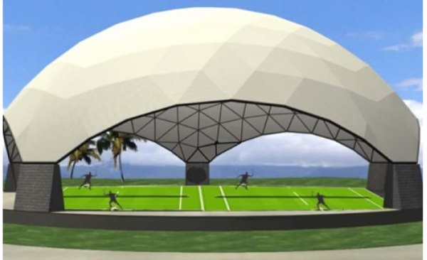 Купольное сооружение для тенниса